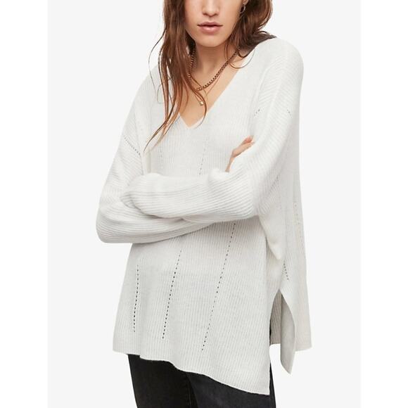 All Saints White Wool Alpaca Sweater L - Picture 1 of 9